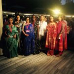 At the fellowship dinner at the pool side